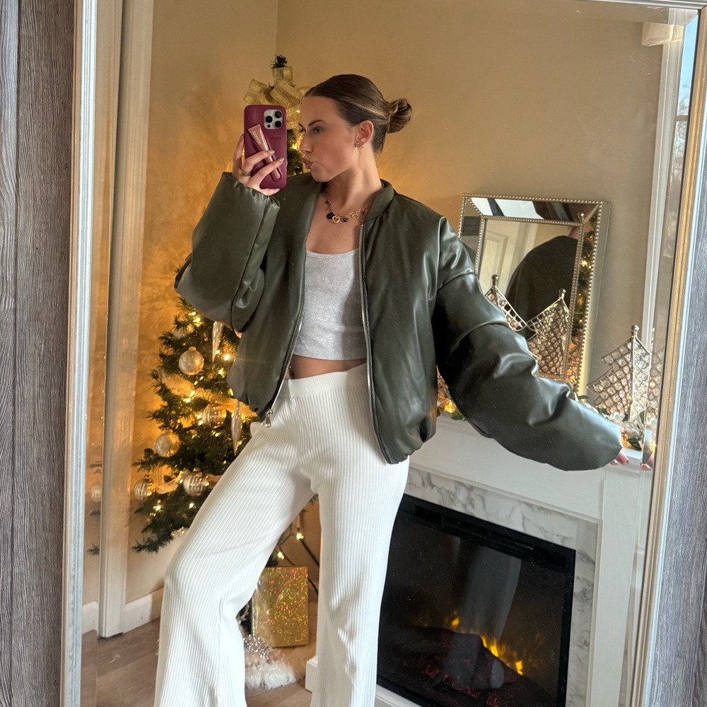 PLT Plus Green Bomber Jacket - Picture 2 of 3